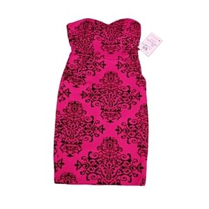 Velvet Burnout Flocked Strapless Dress 5/6  Fairycore Y2K Whimsigoth NWT